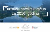 Turistički satelitski račun za 2016. godinu