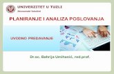 PLANIRANJE I ANALIZA POSLOVANJA - untz.ba
