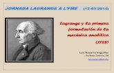 Lagrange y la primera formulación de la mecánica analítica