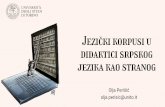 Jezički korpusi u didaktici srpskog jezika kao stranog