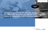 Rapport sectoriel de RECYC-QUÉBEC dans le cadre du …