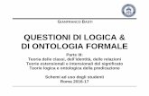 QUESTIONI DI LOGICA & DI ONTOLOGIA FORMALE