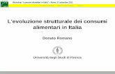 L'evoluzione strutturale dei consumi alimentari in Italia