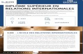 DIPLÔME SUPÉRIEUR EN RELATIONS INTERNATIONALES
