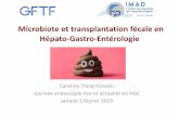 Microbioteet transplantation fécale en Hépato-Gastro ...