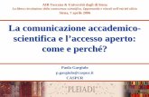 La comunicazione accademico- scientifica e l’accesso ...