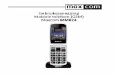 Gebruiksaanwijzing Mobiele telefoon (GSM) Maxcom MM824