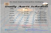 Daily Aarti Schedule