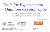 Tools for Experimental Quantum Cryptography