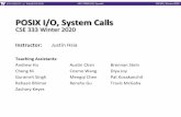 POSIX I/O, System Calls - courses.cs.washington.edu