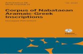 ARAMAIC-GREEK INSCRIPTIONS Corpus of Nabataean Aramaic-Greek