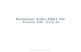Release Info PBU SE Tools DE 222