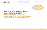 BOLLETTINO 1 a.r. 2019-2020 ROTARY CLUB CITTA’ DI CLUSONE