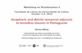 Anaphoric and deictic temporal adjuncts in tenseless ...