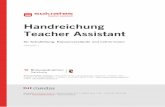 Handreichung Teacher Assistant