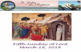 Fifth Sunday of Lent March 18, 2018 - sjbwr.org