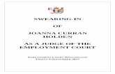 SWEARING-IN OF JOANNA CURRAN HOLDEN AS A JUDGE OF …
