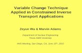 Variable Change Technique Applied in Constrained Inverse ...