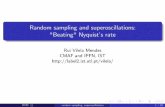 Random sampling and superoscillations: Beating Nyquist™s rate