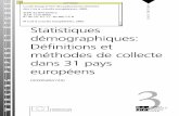 STATISTIQUES DÉMOGRAPHIQUES: DÉFINITIONS ET MÉTHODES …