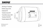 Shure UR3 Plug-On Transmitter User Guide