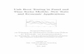 Unit Root Testing in Panel and Time Series Models: New ...