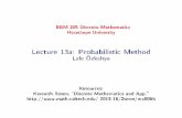 Lecture 13a: Probabilistic Method - Hacettepe