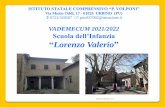 VADEMECUM 2021/2022 Scuola dell‟Infanzia Lorenzo Valerio