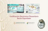 Certificación Electrónica Fitosanitaria Sector Exportador