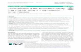 Characterization of the antibacterial activity from ...