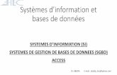 Systèmes d’information et bases de données