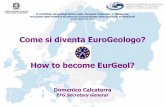 Come si diventa EuroGeologo? How to become EurGeol?