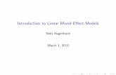 Introduction to Linear Mixed-E ect Models