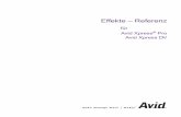 Effekte - Referenz für Avid Xpress Pro, Avid Xpress DV
