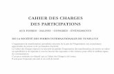CAHIER DES CHARGES DES PARTICIPATIONS