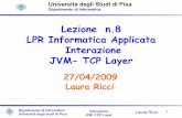 Lezione n.8 LPR Informatica Applicata Interazione JVM- TCP Layer