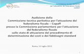 Audizione della Commissione tecnica paritetica per lâ€™attuazione
