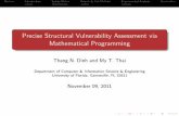 Precise Structural Vulnerability Assessment via Mathematical Programming