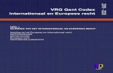VRG Gent Codex Internationaal en Europees recht
