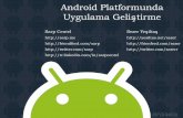 Android Platformunda Uygulama Gelitirme