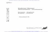 English-German Technical dictionary Endress+Hauser - Transcom
