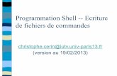Programmation Shell -- Ecriture de fichiers Shell - LIPN