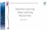 Machine Learning Deep Learning Neural nets