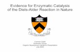 Evidence for Enzymatic Catalysis of the Diels-Alder Reaction in Nature