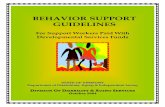 Behavior Support Guidelines - Division of Disability and Aging