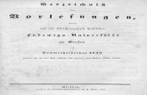 Verzeichnis der Vorlesungen Sommersemester 1843
