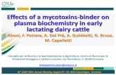 Effects of a mycotoxins-binder on plasma biochemistry in ...