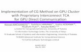 Implementation of CG Method on GPU Cluster with ...