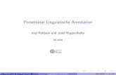 Proseminar Linguistische Annotation