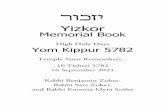 5782 Yizkor Book - Yom Kippur 2021 - sinaireno.org